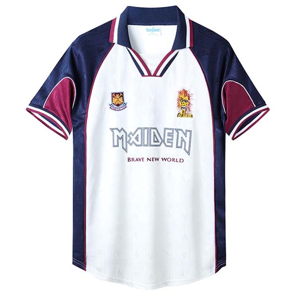 Tailandia Camiseta Iron Maiden x West Ham Retro Segunda Equipación 1999/2001